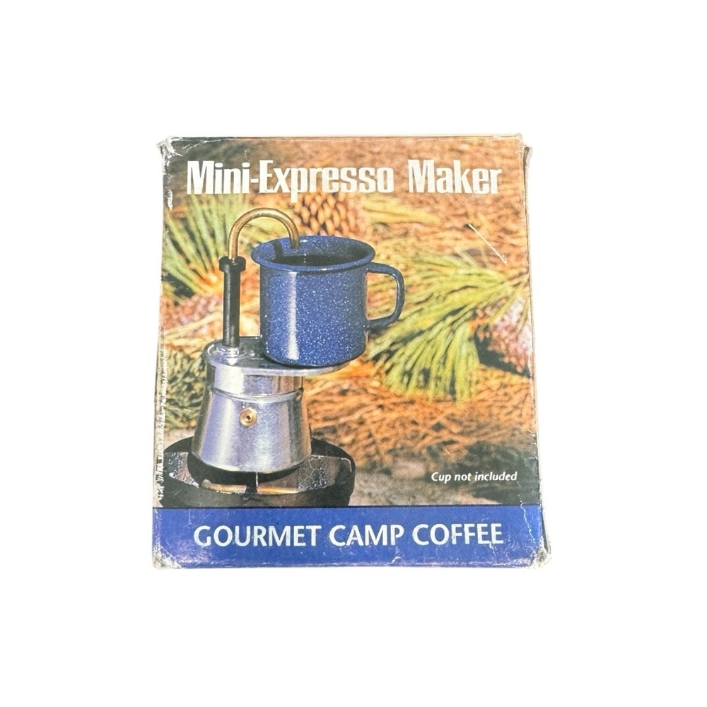 Vtg GSI Outdoors Mini Expresso Maker Gourmet Camp Coffee Moka Pot Made in Italy